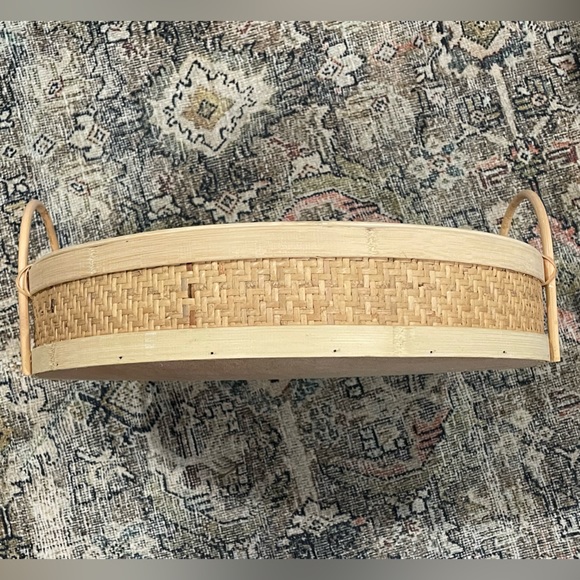 NWT Cane/Rattan Tray from At Home - Picture 3 of 5